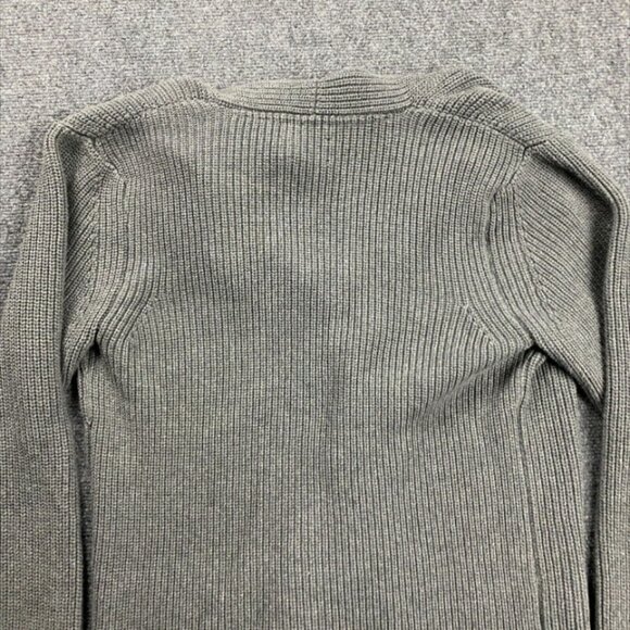 Goodlife Cardigan Men's Large Gray Knit Sweater Heavyweight 100% Cotton - Picture 7 of 11